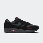 Nike Air Max 1 Trainers Black Anthracite University Red